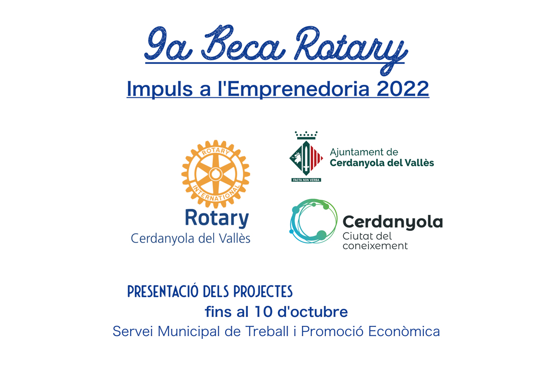 La 10a Beca Rotary Impuls a l’Emprenedoria obre convocatòria